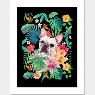 Tropical Cream White Frenchie French Bulldog 1 Posters and Art